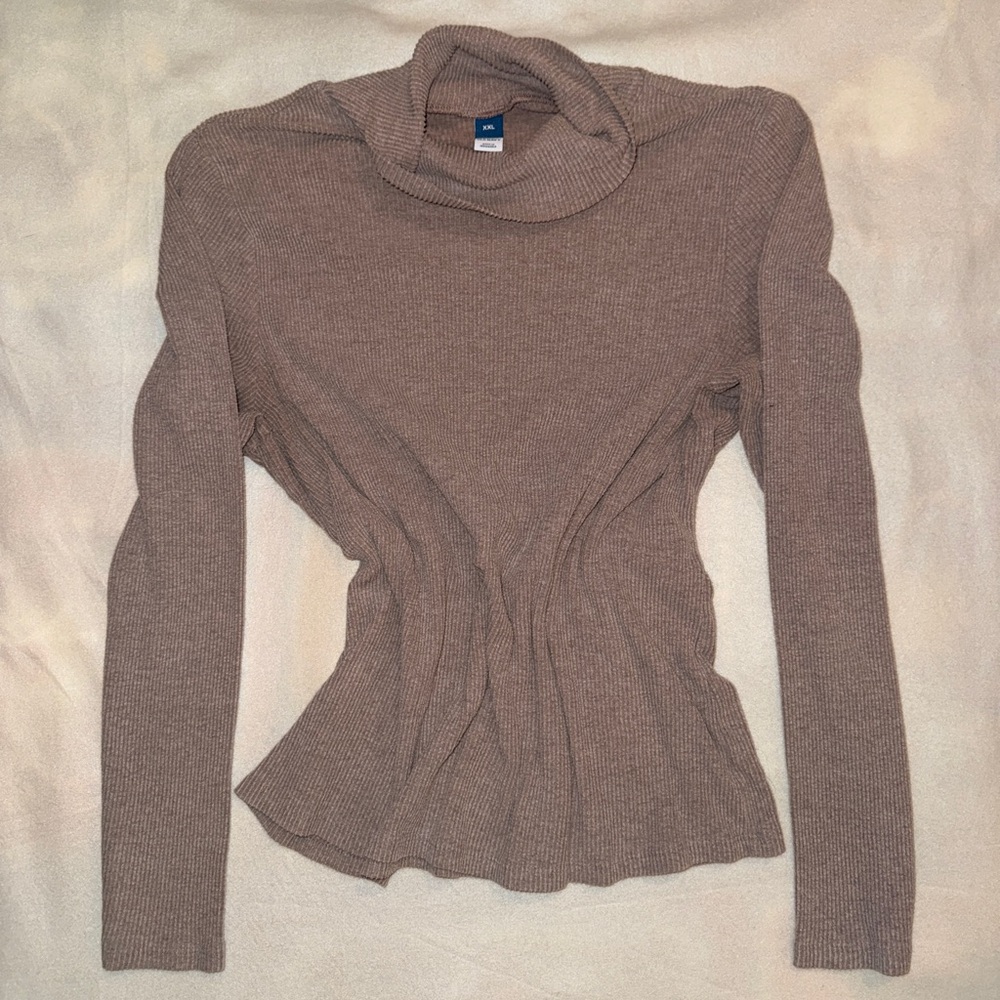 Old Navy XXL Women's Turtleneck Sweater in Dusty Gray Pink Mauve